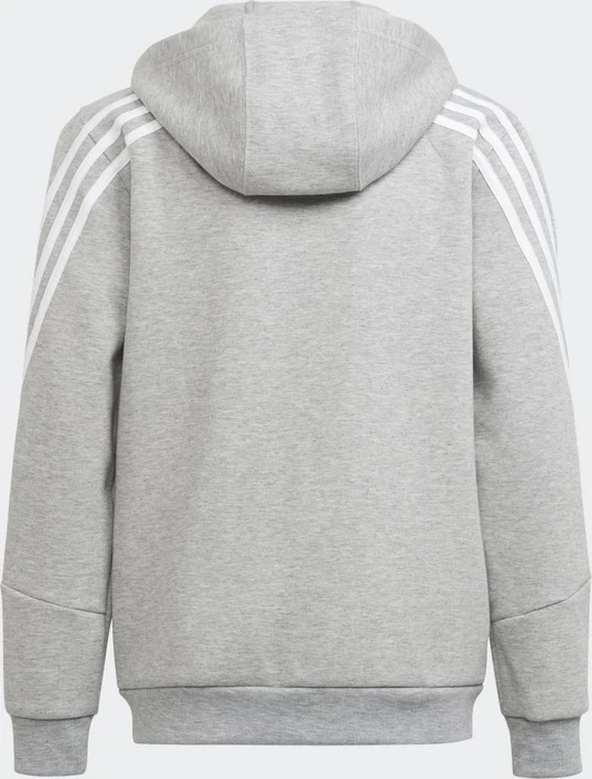 adidas Future Icons 3-Streifen Hoodie medium grey heather/white (Junior)