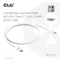 Club 3D USB-C Kabel, USB4 Gen4x2, 80Gb/s, 8K240Hz, 240W PD EPR, USB-C Stecker auf USB-C Stecker, 1.2m, weiß Vorschaubild