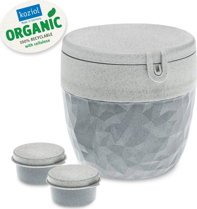 koziol Bentobox L Speisegefäß organic concrete grey