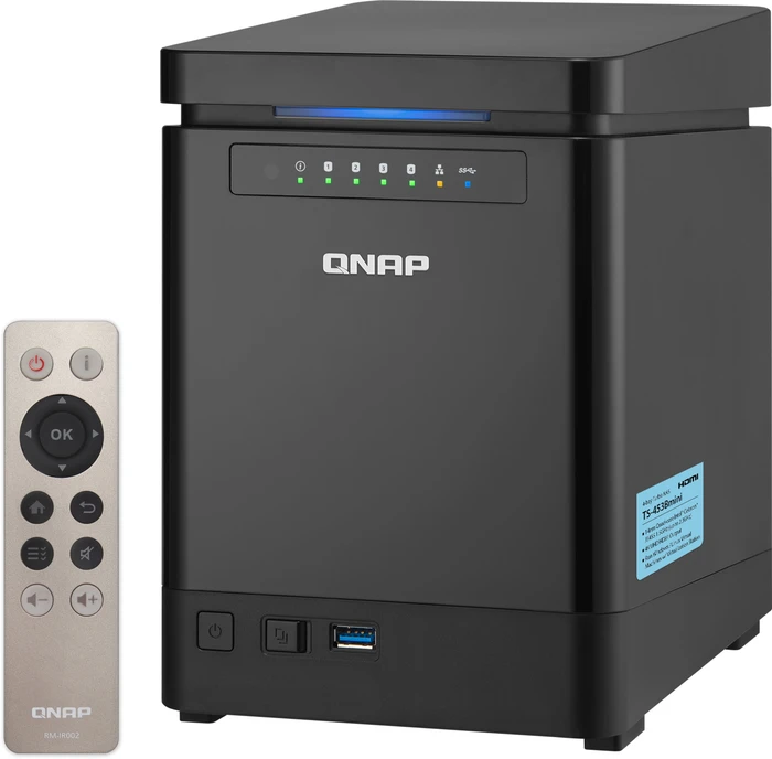 QNAP Turbo Station TS-453Bmini-4G, 4GB RAM, 2x RJ-45 1000Base-T, 4x USB-A 3.0