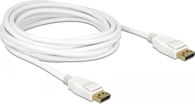DeLOCK DisplayPort 1.2 Kabel 4K 60Hz weiß, 5m