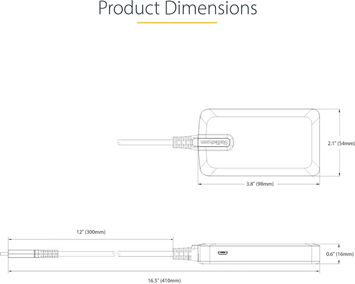 StarTech USB-Hub, 4x USB-A 3.0, USB-C 3.0 [Stecker]