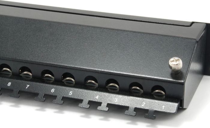 Equip Patchpanel Cat6a, Premium, geschirmt, 19", 24-Port, 1HE, 19", 1HE, schwarz