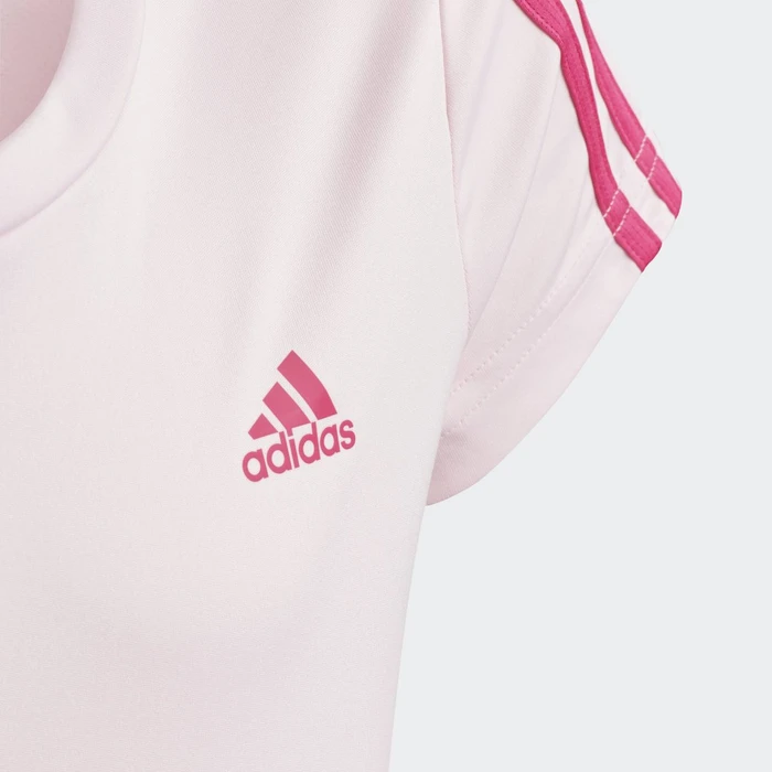 adidas Designed 2 Move 3-Streifen Funktionsshirt kurzarm clear pink/team real magenta (Junior)