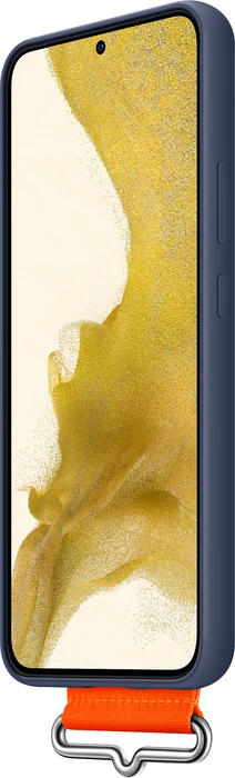 Samsung Silicone Cover with Strap für Galaxy S22+ navy