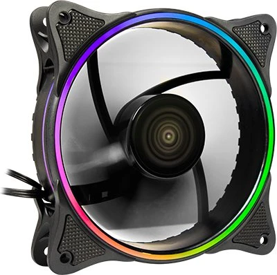 Inter-Tech RGB Zusatzlüfter schwarz für X-908/X-608, 120mm