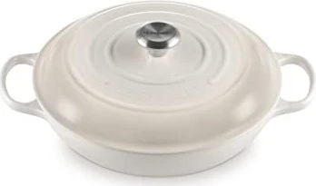 Le Creuset Gourmet-Profitopf Bräter aus Gusseisen rund 30cm 3.5l meringue