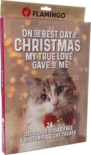 Flamingo Leckerli-Adventskalender für Katzen 2025