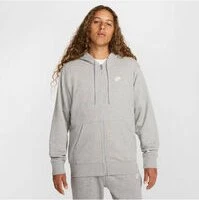 Nike Club French-Terry Hoodie dark grey heather/light smoke grey/white (Herren)