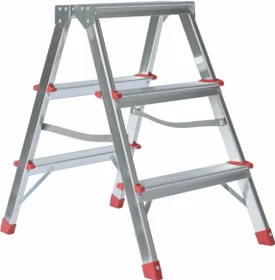 Günzburger Steigtechnik Alu 2-tlg. Stehleiter, 2x 3 Stufen