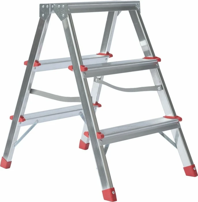 Günzburger Steigtechnik Alu 2-tlg. Stehleiter, 2x 3 Stufen