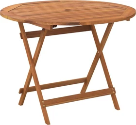 vidaXL Klapptisch Massivholz rund 90cm
