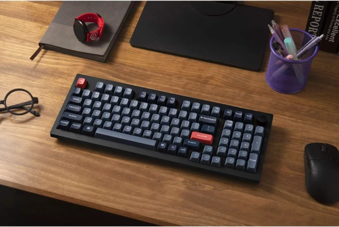 Keychron V5 Max, Carbon Black, 96%, LEDs RGB, hot-swap, Gateron Jupiter RED, USB/Bluetooth, US