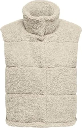 ONLY Sandra Teddyfell Weste pumice stone (Damen)