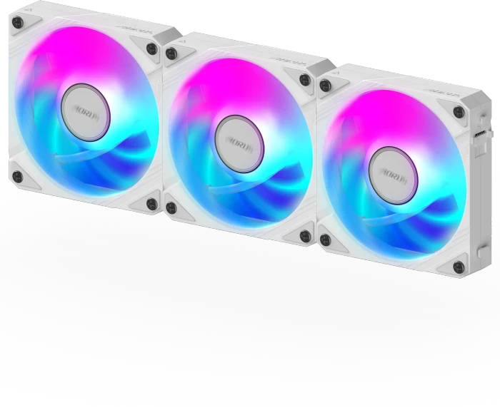 GIGABYTE AORUS EZ Chain Fan 120 Ice, weiß, 120mm, 3er-Pack