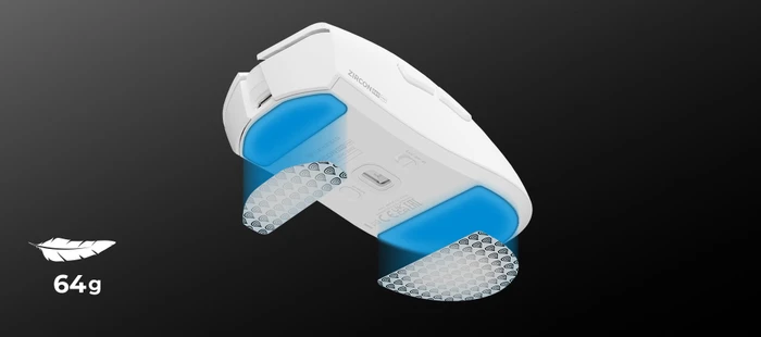 Genesis Zircon 880 Pro 8K/8K Wireless Gaming Mouse weiß, USB/Bluetooth