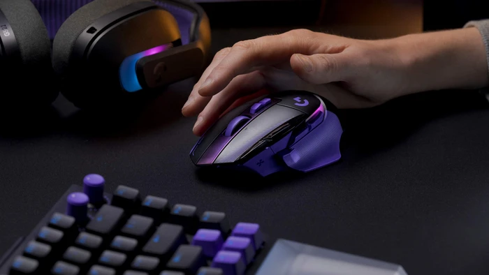 Logitech G502 X Plus, schwarz/violett, USB