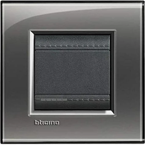 Bticino Livinglight Abdeckrahmen 1-fach, rauchgrau