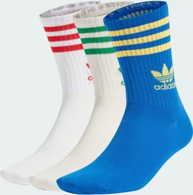 adidas Mid Cut Crew Socken blue/chalk white/white, 3 Paare