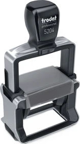 trodat professional 4.0 5204 Textstempel mit individueller Textplatte, 56x26mm, silber/schwarz