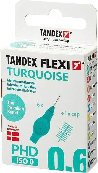Tandex Flexi Interdentalbürste 0.35mm türkis, 6 Stück