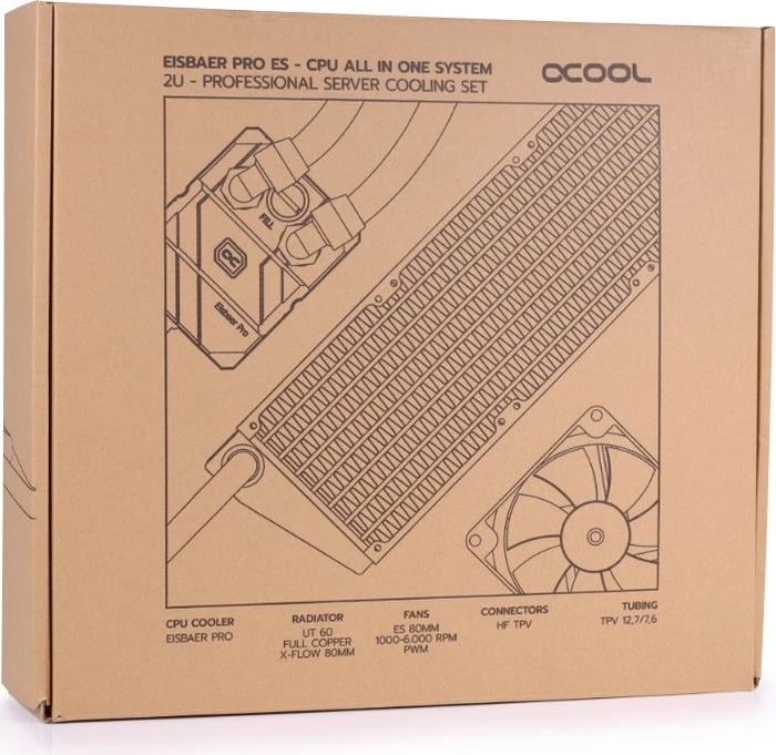 Alphacool Eisbaer Pro ES 2U 80mm Quad