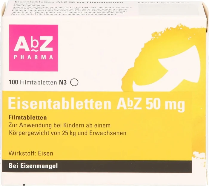 AbZ Eisen 50mg Tabletten, 100 Stück