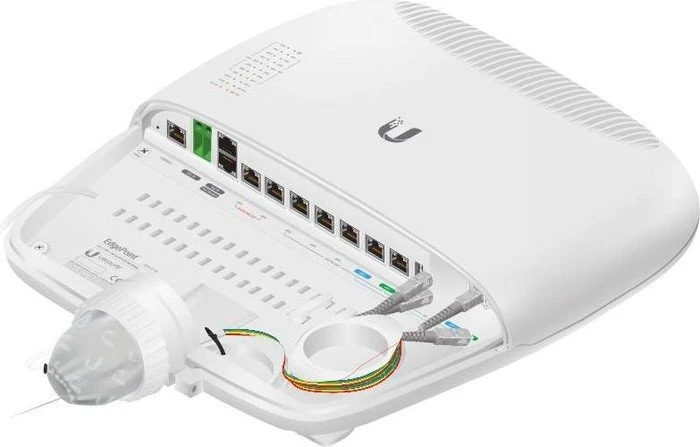 Ubiquiti EdgePoint Intelligent WISP Control R8 Outdoor Gigabit Router, 8x RJ-45, 2x RJ-45/SFP, passiv PoE