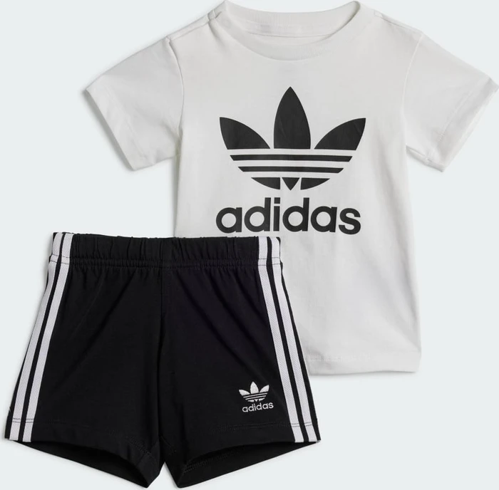 adidas Shorts T-Shirt Set schwarz/weiß (Junior)