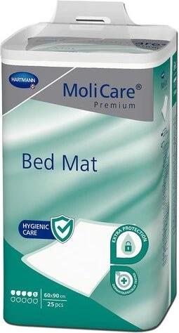 Hartmann MoliCare Premium Bed Mat 5 Tropfen Bettschutzeinlage, 60x90cm, 100 Stück