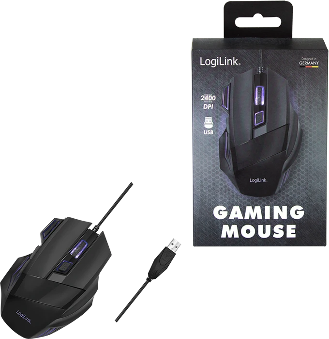 LogiLink Gaming Mouse, schwarz, USB
