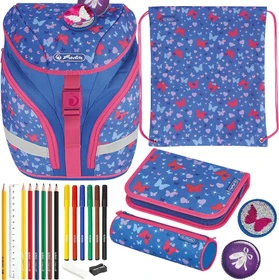 Herlitz SoftLight Plus Butterfly Schultaschen-Set, 6-tlg.