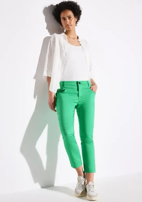 Street One 7/8-Satin Hose tendril green (Damen)