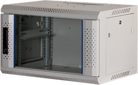 Rockstable 19" Wandschrank 6HE, Sicherheitsglastür, IP2X, weiß, 440mm tief