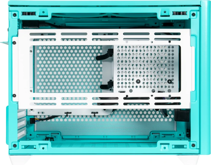 Cooler Master MasterBox NR200P Color Edition Caribbean Blue, Glasfenster, Mini-ITX