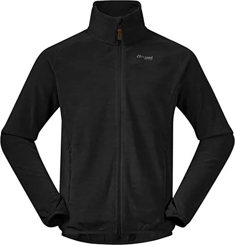 Bergans Hareid Fleece NoHood Funktionsjacke schwarz (Herren)