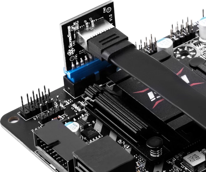 SilverStone USB 3.0 19-Pin auf USB 3.1 20-Pin Key-A Pfostenstecker intern
