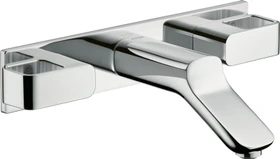 Hansgrohe Axor Urquiola 3-Loch Waschtischarmatur Unterputz für Wandmontage mit Auslauf 168mm brushed bronze