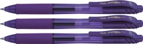 Pentel EnerGel X BL107 0.7mm/0.35mm Gelroller violett/transparent, 3er-Pack