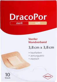 Dr. Ausbüttel DracoPor Soft steriler Wundverband hautfarben, 3.8 x 3.8cm, 10 Stück