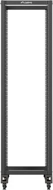 Lanberg Open Rack Series 19" Open Frame Rack 42HE, 4-Pfosten, mit Rollen, Flat Pack, tiefenverstellbar, 550-790mm, RAL 9004, 1000mm tief