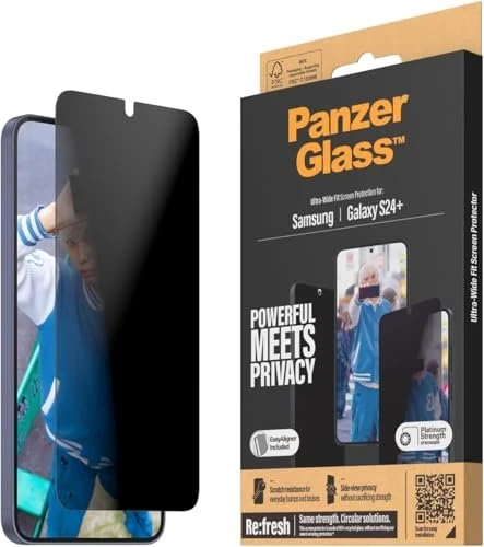 PanzerGlass Ultra-Wide Fit Privacy with EasyAligner für Samsung Galaxy S24+
