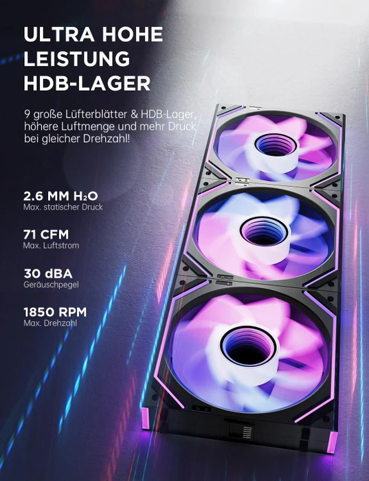 AsiaHorse DAWN Pro, reverse, weiß, 120mm, 3er-Pack
