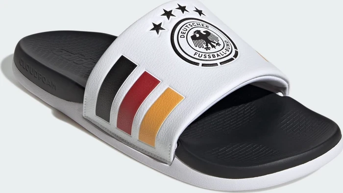 adidas Adilette Comfort 2.0 Duschsandale cloud white/core black/collegiate gold
