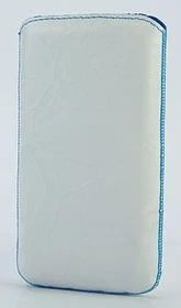 Emporia Ledertasche washed für Samsung Galaxy S2 weiß blau (LTV-WASH-WBL-4)