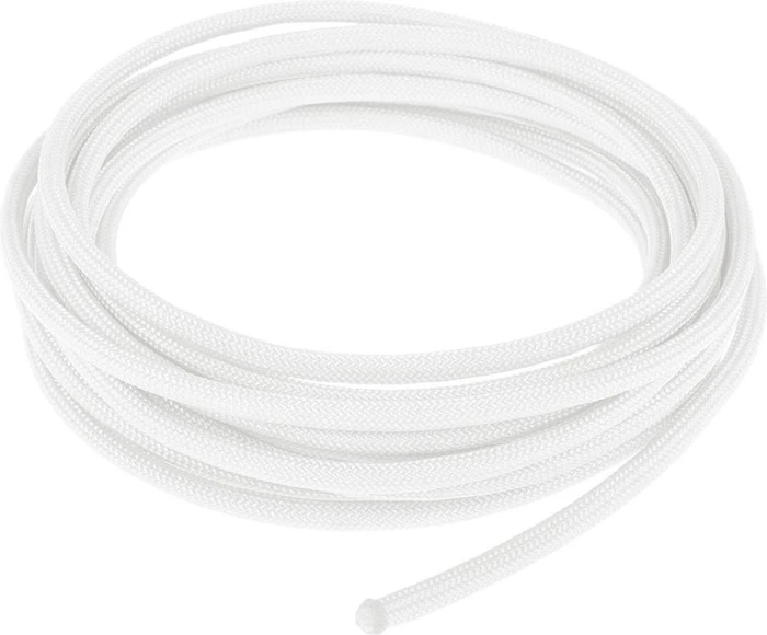Alphacool AlphaCord Sleeve 4mm Gewebeschlauch für Rundkabel, Gewebeschlauch, 3.3m, weiß