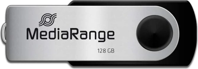 MediaRange USB Flexi-Drive 128GB schwarz/silber, USB-A, USB 2.0
