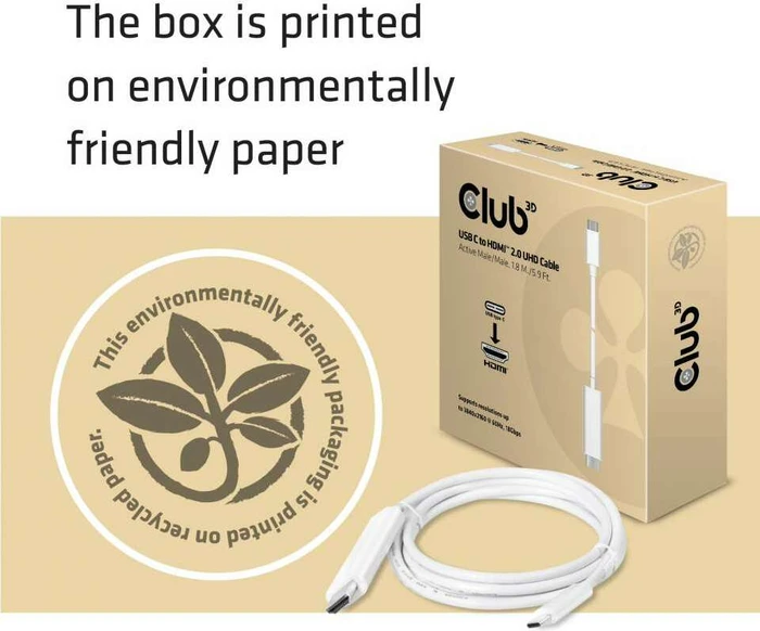 Club 3D aktives USB 3.1 Typ-C/HDMI 2.0 Kabel, 1.8m