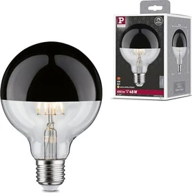 Paulmann Modern Classic Edition LED Globe E27 6.5W/827 warmweiß Kopfspiegel schwarz-chrom