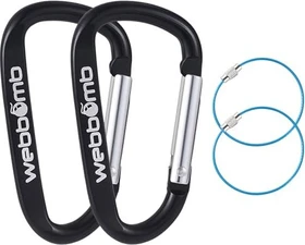 webbomb Schnapphaken Materialkarabiner 6.7cm schwarz